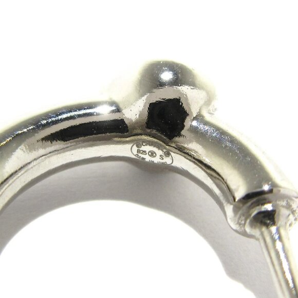 Auth CHANEL - Silver Clear Rhinestones Earrings - Picture 5 of 7